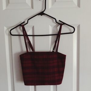 Plaid F21 crop top